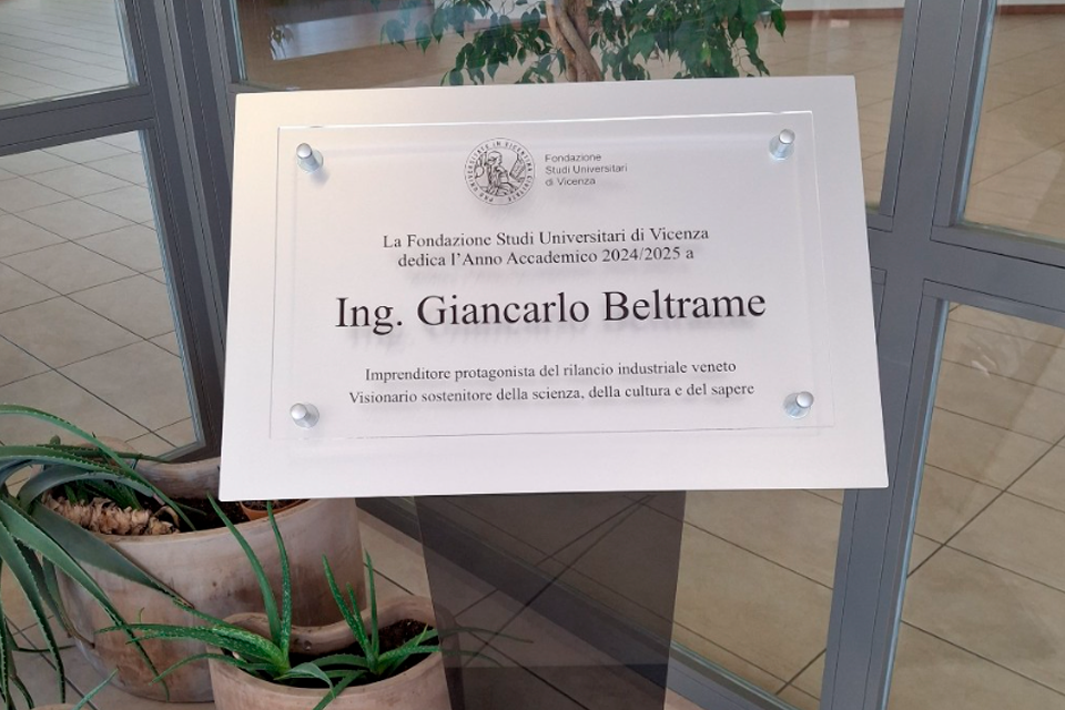 Fondazione Studi Universitari di Vicenza: anno Accademico 2024/2025 dedicato a Giancarlo Beltrame