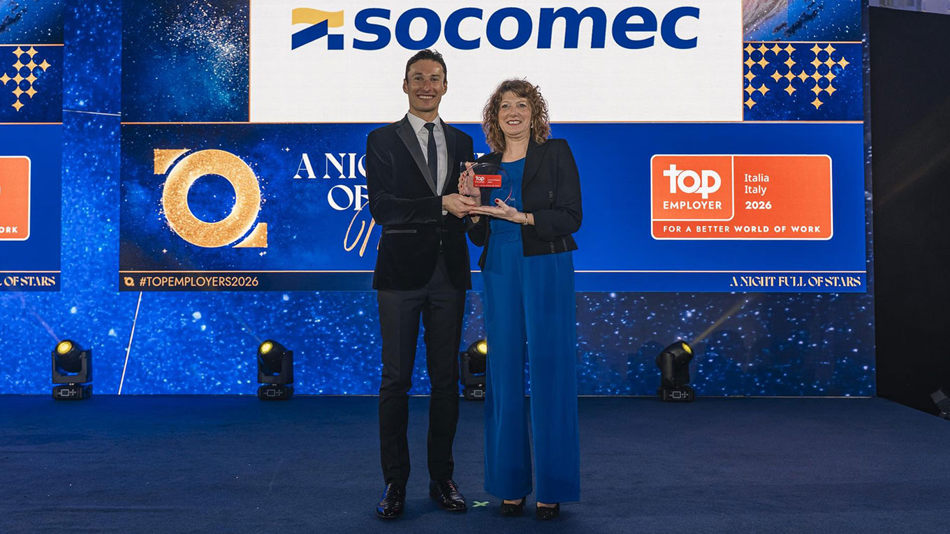 Socomec Italia ottiene la certificazione Top Employer Italia 2026
