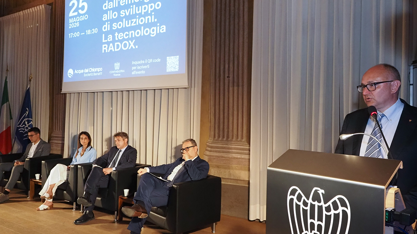 PFAS, Acque del Chiampo su tecnologia RADOX: “Portare la ricerca a livello industriale"