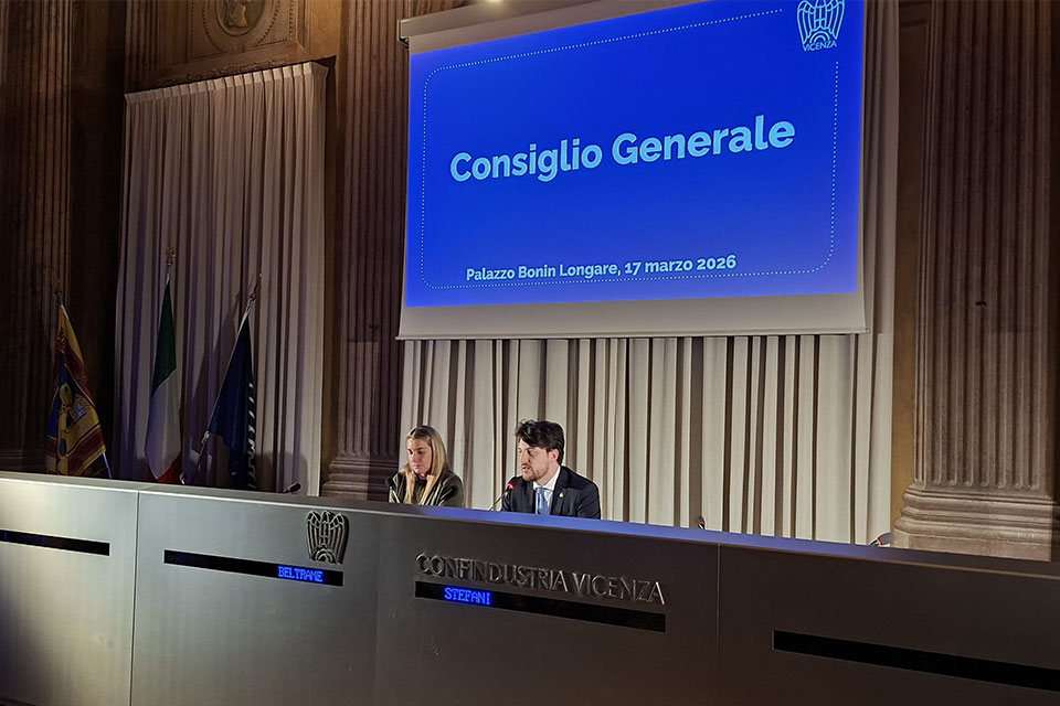 Stefani al Consiglio generale di Confindustria Vicenza: infrastrutture e attrattività al centro