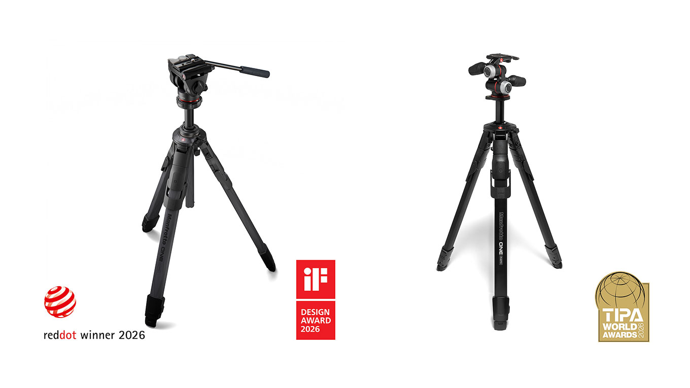 Manfrotto ONE premiato con tre riconoscimenti internazionali nel 2026